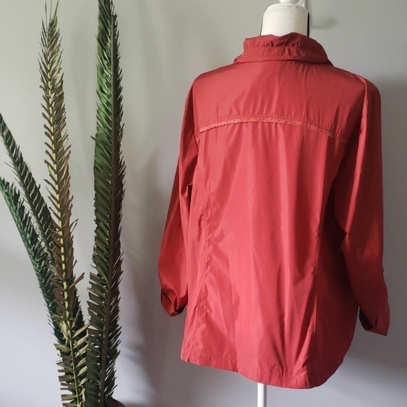 Chico's Finley red ochre jacket with suede detail NWT - Picture 3 of 9
